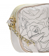 Malá bílá crossbody kabelka s květinovým vzorem DANIELA