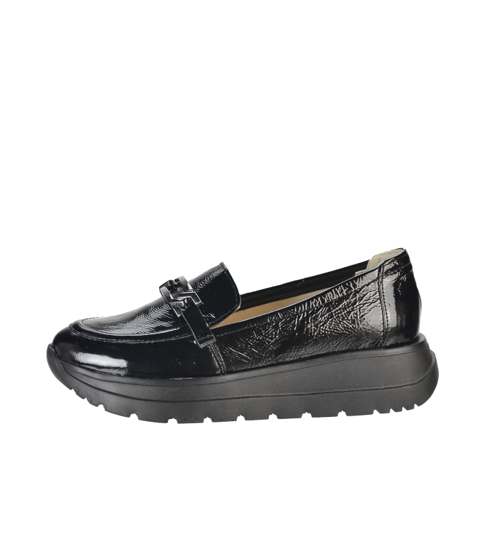 Černé slip on mokasíny s ozdobou 2485