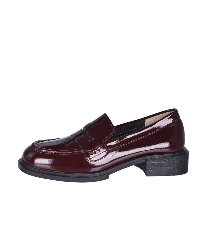 Bordové lakované mokasíny 2657