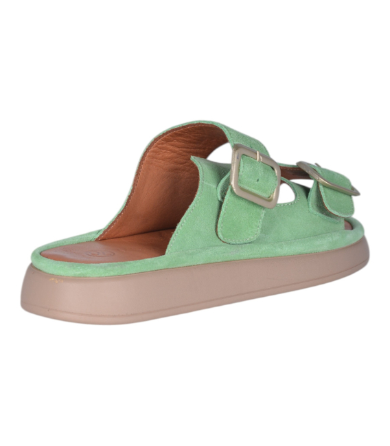 Dámské moderní zelené pantofle P198 113-05V