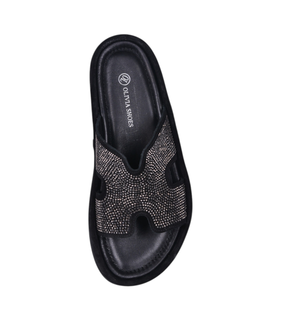 Dámská černé pantofle G064 00955