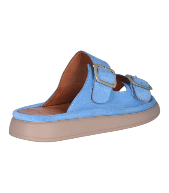 Dámské moderní modré pantofle P198 113-05V