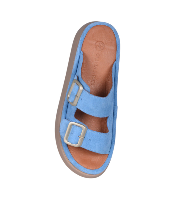 Dámské moderní modré pantofle P198 113-05V