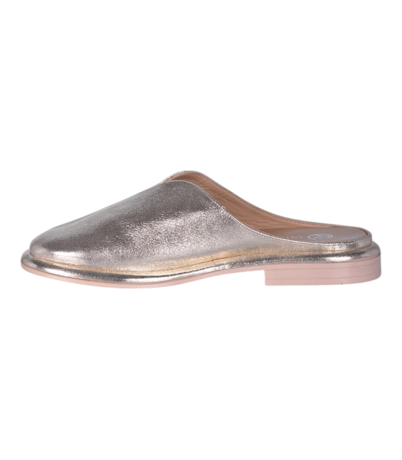 Dámské uzavřené zlaté pantofle 16-1229