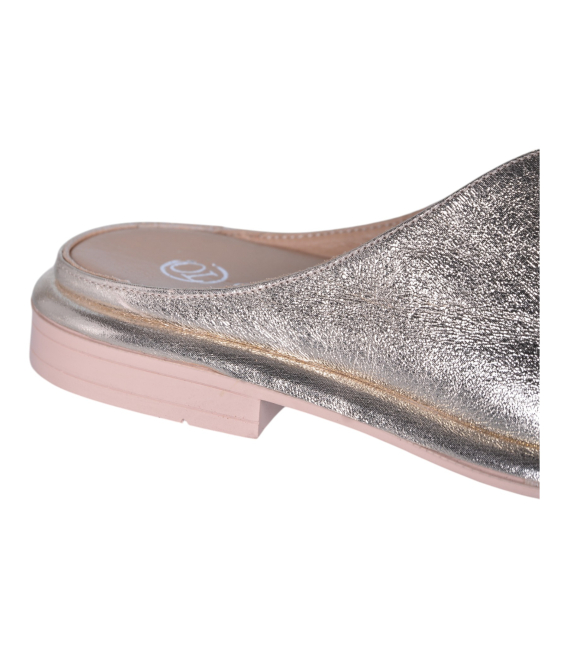 Dámské uzavřené zlaté pantofle 16-1229