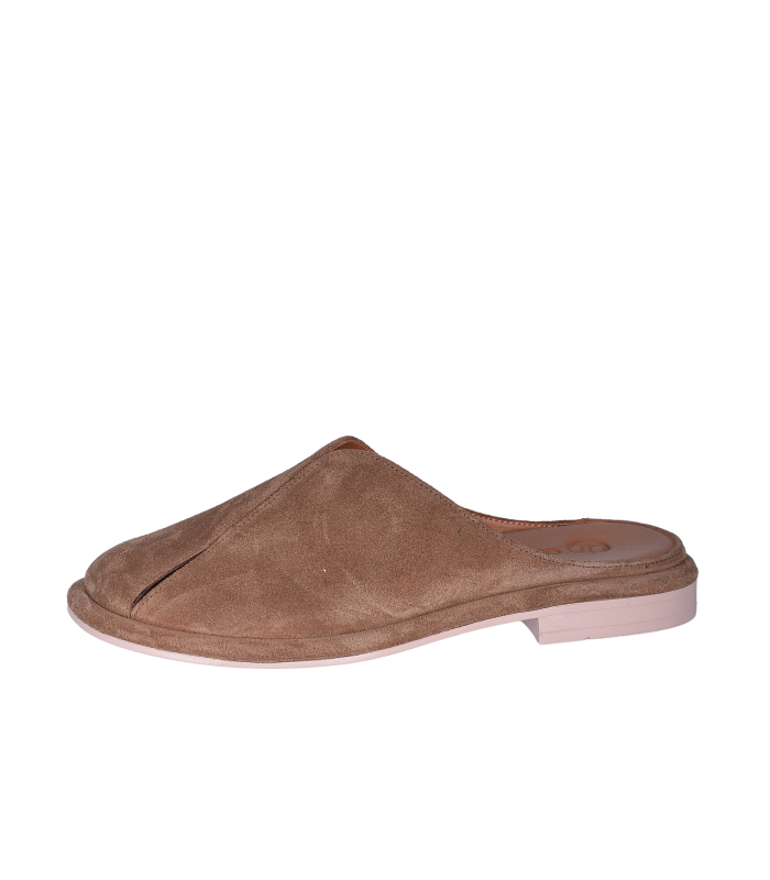 Dámské uzavřené hnědé pantofle 16-1229