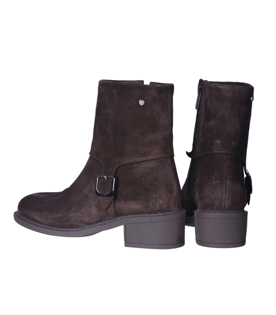 Čokoládové kotníkové kozačky 10656