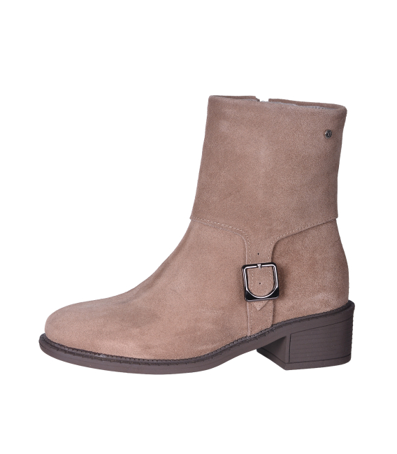 Béžové kotníkové kozačky 10656