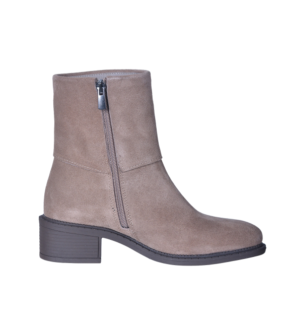 Béžové kotníkové kozačky 10656