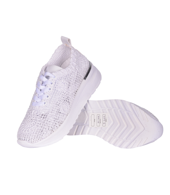 Bílé prošívané tenisky 77916