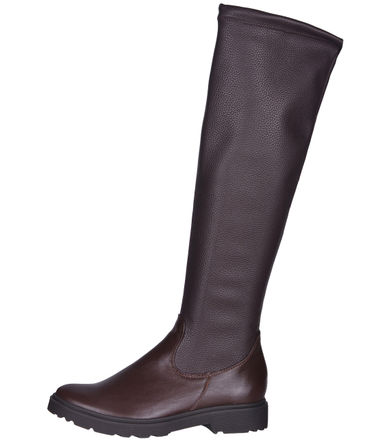 Dámské hnědé kožené holínky 2517