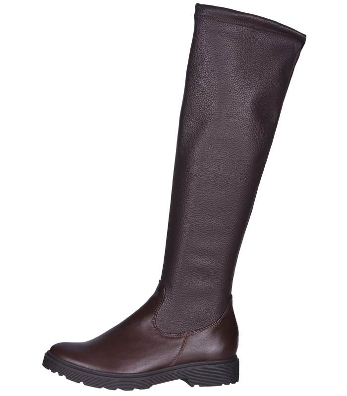 Dámské hnědé kožené holínky 2517