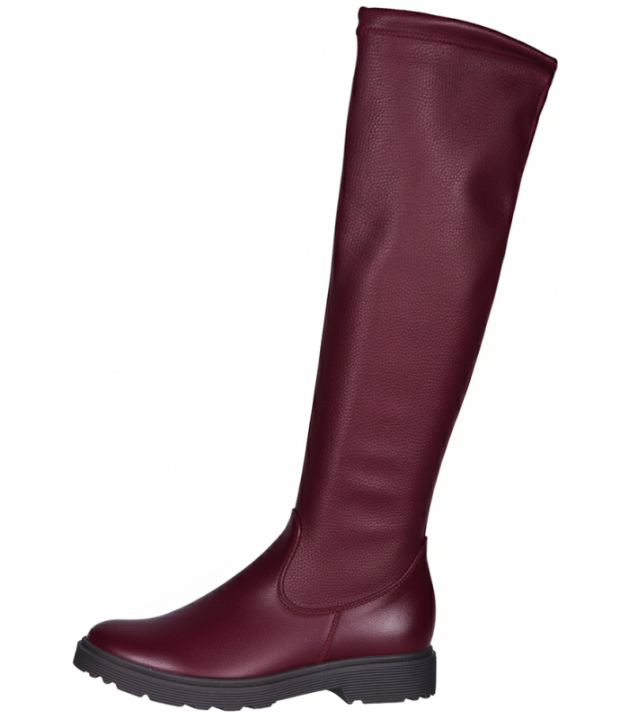 Dámské bordó kožené holínky 2517