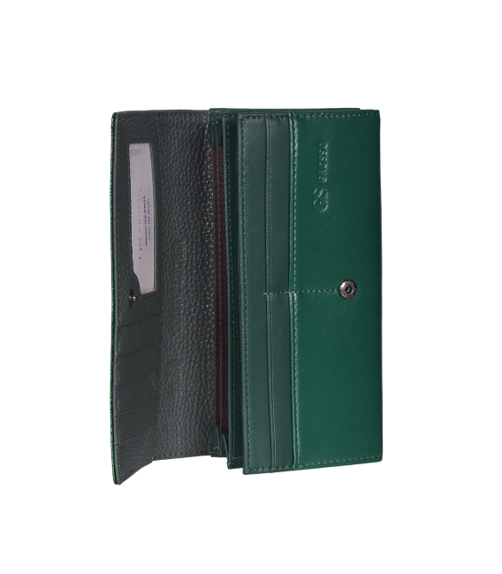 Dámská zelená lakovaná krokodýlí peněženka PN20