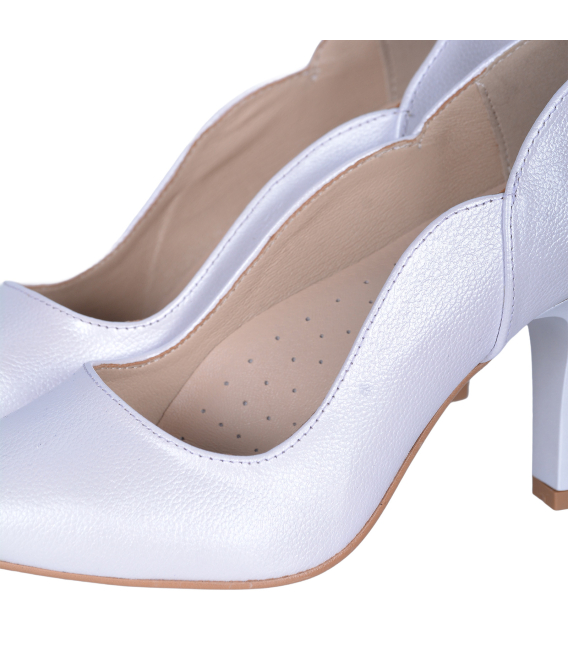  Komfortní perleťové kožené lodičky DLO004/1859