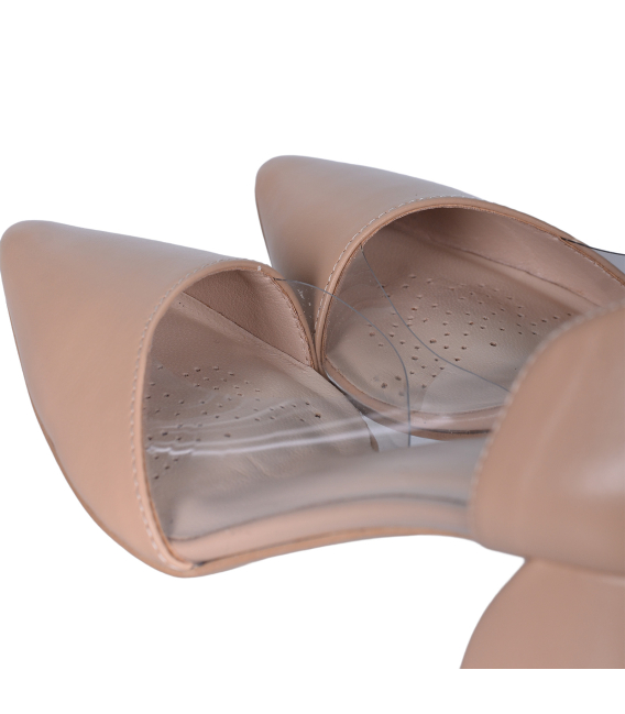 Komfortní tělové kožené lodičky 19513