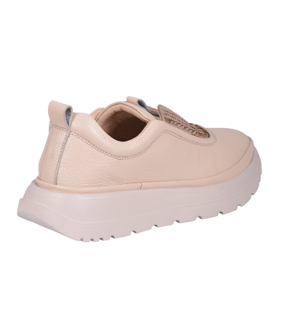 Béžové slip on tenisky s kamínky na podešvi unica 1012796