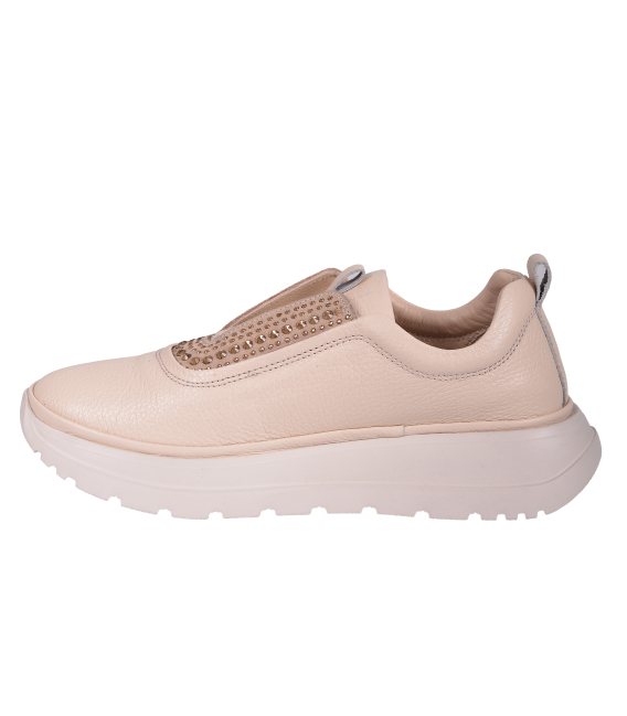 Béžové slip on tenisky s kamínky na podešvi unica 1012796