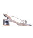 Střibrné štrásované sandály 07-1815