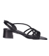 Černé štrásované sandály 07-1815