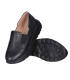 Černé kožené slip on mokasiny DTE054