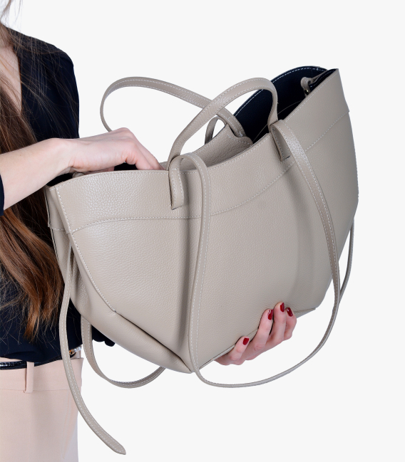 Zvýhodněný set béžové tenisky s nařasením na jazyku 8000+Kabelka Renata