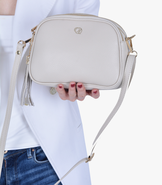 Zvýhodněný set béžové tenisky s nařasením na jazyku 8000+ Kabelka Laura