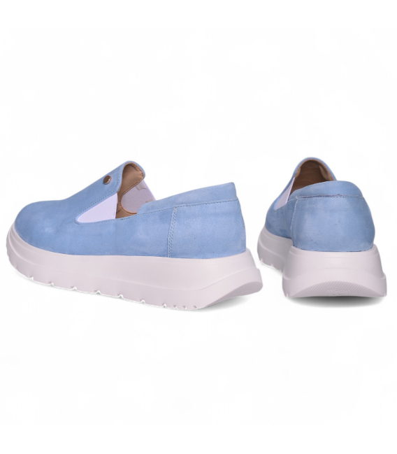 Modré slip on mokasiny DTE054