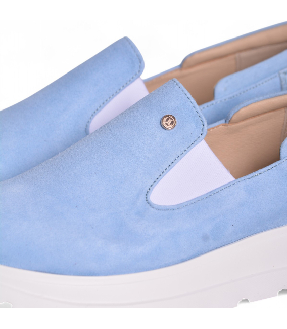 Modré slip on mokasiny DTE054