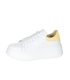 Bílé tenisky se žlutou patou n408s2