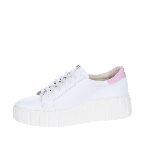 Bílo tenisky s růžovou s nařasením na jazyku 8000