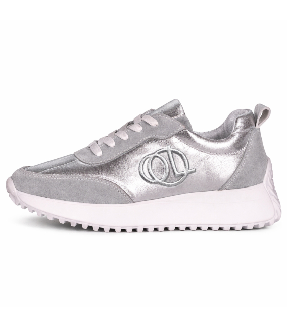 Dámské pohodlné stříbrné tenisky 842-905