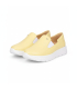  Žluté kožené slip on mokasiny DTE054