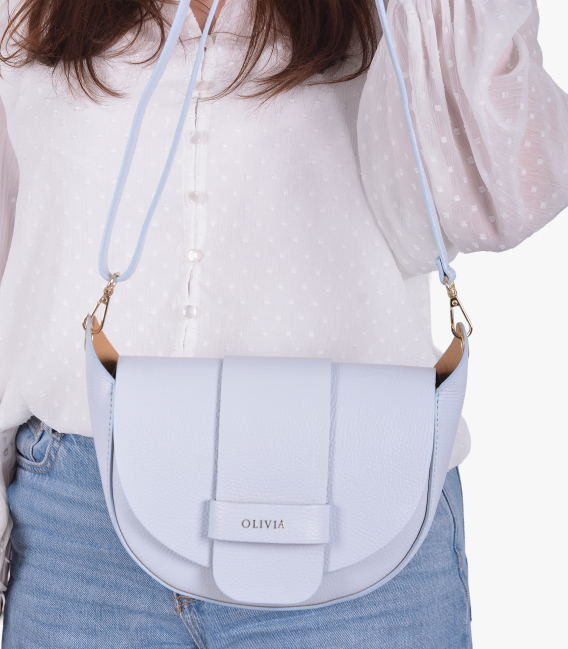 Zvýhodněný set modré perforované tenisky 2532+kabelka Sofia