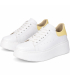 Bílé tenisky se žlutou patou n408s2