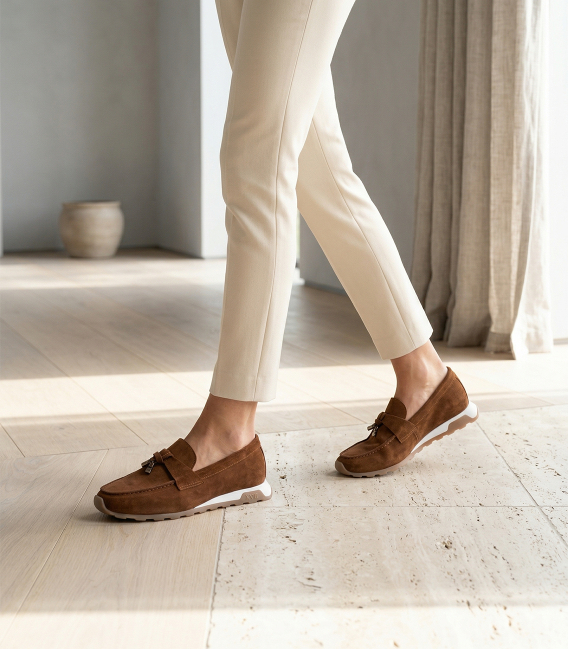 Hnědé mokasíny 2762