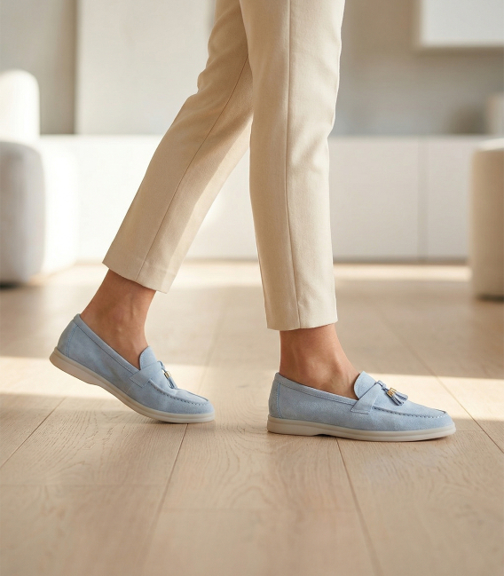 Dámské modré polobotky 041-3012-1