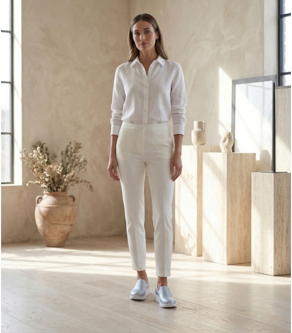 Modré kožené slip on mokasiny DTE054