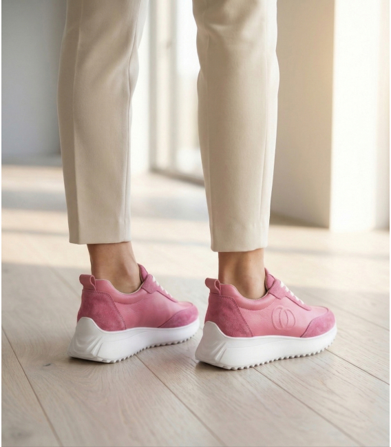 Dámské pohodlné růžové tenisky 842-905