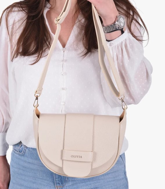 Zvýhodněný set béžové perforované slip on mokasíny DTE054+kabelka Sofia