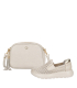 Zvýhodněný set béžové perforované slip on mokasíny DTE054+kabelka Laura