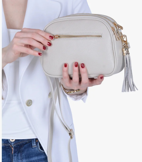 Zvýhodněný set zlaté perforované slip on mokasíny DTE054+Kabelka Laura