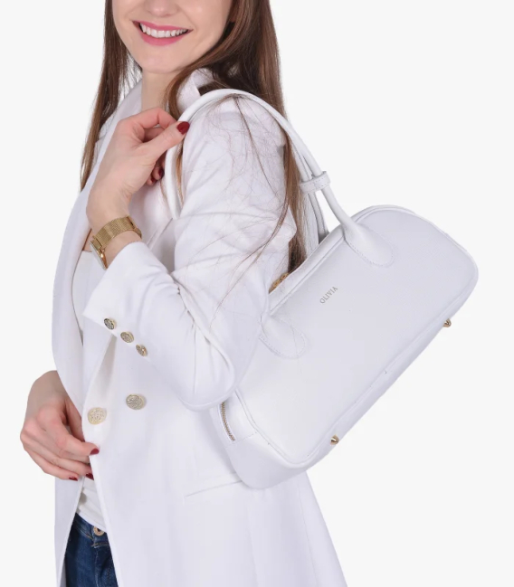 Zvýhodněný set bílé perforované tenisky 2532+kabelka Diana