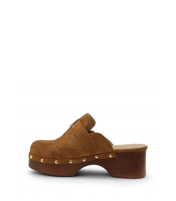 Skořicové dámské pantofle