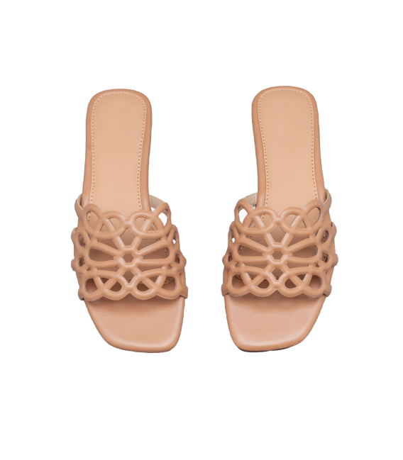 Dámské béžové letní elegantní pantofle