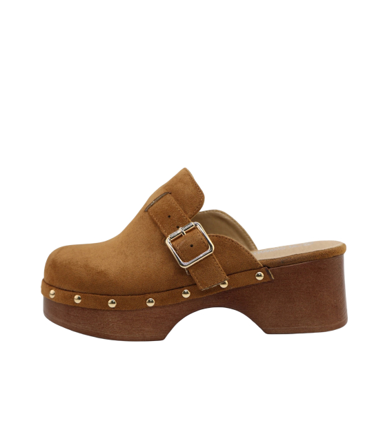 Skořicové dámské pantofle