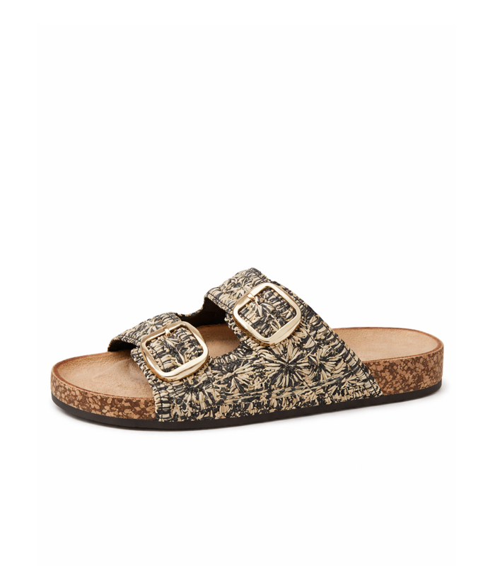 Bílo-černé pantofle