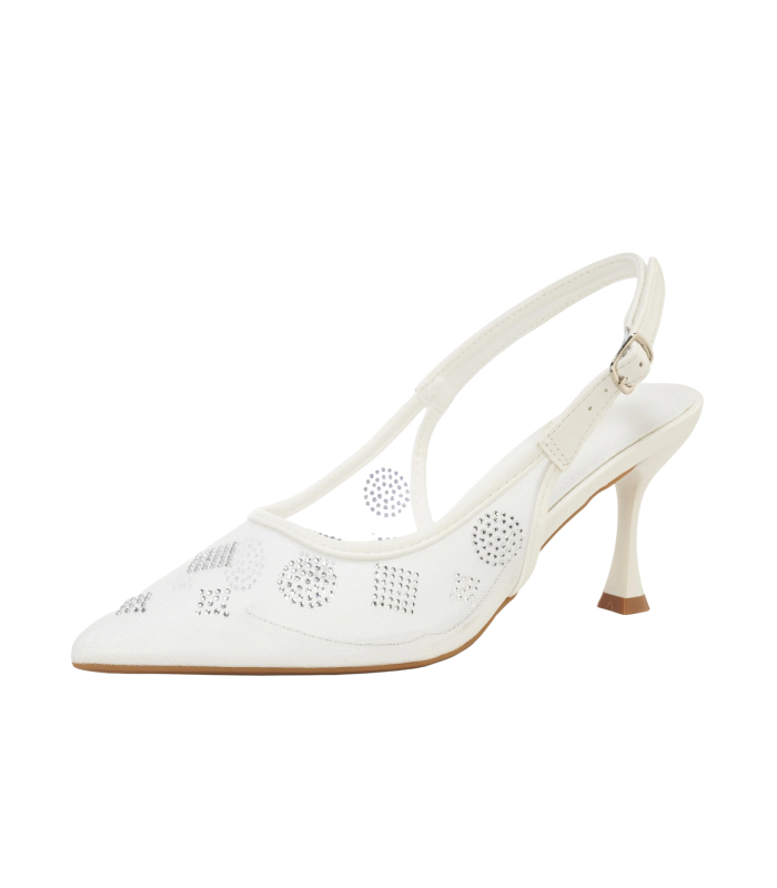 Dámské síťované sandály bílé