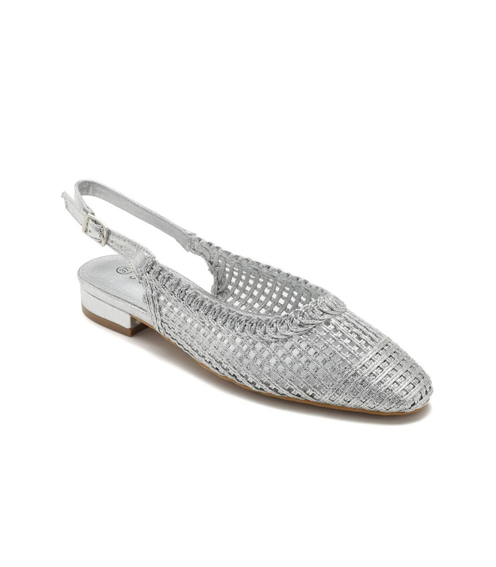 Stříbrné letní sandály