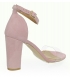 Bledě růžové dámské sandály s průsvitným lemem DSA2050-1347